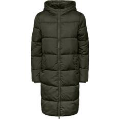 Pieces Frakker Pieces Vinterfrakke PCBee Long Puffer Jacket - Grøn