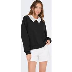 Cut-Out Kläder Only Onlwillow Sweatshirt Tröja Med Stenar - Svart