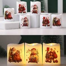 LED Candles Shein 6pcs Christmas Flameless Flickering Candles LED Candle