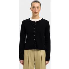 Selected Kofta Slfthea LS Knit Merino 100% Merinoull Stickad - Svart