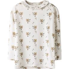 Hvid Bluser & Tunikaer Børnetøj Name It Fairy Top Med Lange Ærmer Lil Atelier - Brun/Gul/Hvid