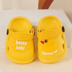 Yellow Slippers Children's Shoes Shein Kids Cute Closed Toe Soft Bottom Slippers