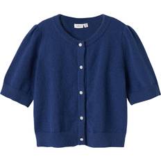 Genbrugsmaterialer Trøjer Børnetøj Name It Strikket Cardigan - Mørkeblå