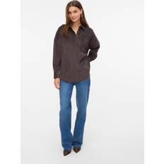 Vero Moda Oxfordskjortor Vero Moda Blus VMSANNE Corduroy Skjorta - Chocolate Torte