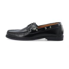 Læder Sejlersko Bianco Biapop Boat Shoe Nappalak - Black