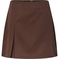 Pieces Pcjammi Mini Pleated Mini Skirt - Brown