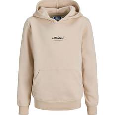 Drenge Hoodies Jack & Jones Jjesoho Sweatshirt Beige/Sort