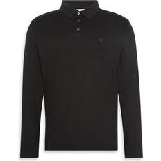 Calvin Klein Herr Pikétröjor Calvin Klein Long Sleeve Polo Shirt - Black