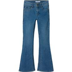 Wide Leg Bootcut Jeans - Denim Blue