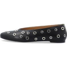 Imiteret læder Lave sko Bianco Bialilja Ballet Flat Studded Faux Leather Ballerinasko - Sort/Sølv