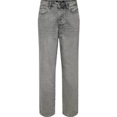 Boyfriend Jeans Only & Sons Onsfade Medelhög Midja Lös Passform Jeans Ljusgrå