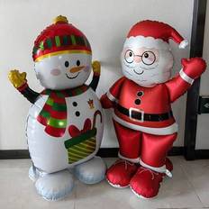 Animal & Character Balloons Shein Two Balloons Featuring Santa Claus And A Snowman