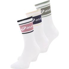 Grøn - Løb Strømper Asics Logo Crew Sock Monument - Blue/Indigo Fog/Rubble Red