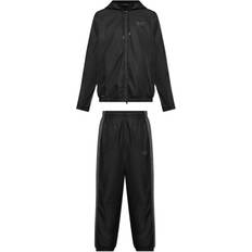 Herre - Ventilerende Jakkesæt EA7 Ventus Hooded Sporty Tracksuit Sæt - Sort