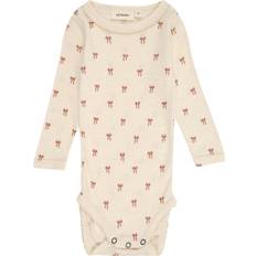 Piger - Uld Bodyer Name It Lil Atelier Turtledove Melange Body - Sand/Hvid