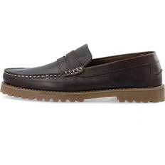 Bianco Herre Loafers Bianco Penny Loafer Texas Tumbled Mand Brown