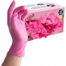 Disposable Nitrile Waterproof Gloves - Pink