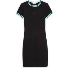 Calvin Klein Gröna Klänningar Calvin Klein Jeans Klänning Sporty Slim Ribbed T-shirt Dress - Black