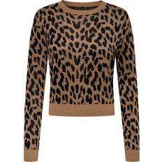 Dam - Leopard Tröjor Only Onlvienna Stickad Tröja