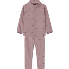 Fleecesæt Børnetøj Name It Nmnspektra Fleece Sæt Aop Fo 104 - Rosé/Gammelrosa