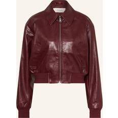 Dam - Konstläder Jackor Calvin Klein Jeans Övergångsjacka Cropped Faux Leather Bomber Jacket - Red