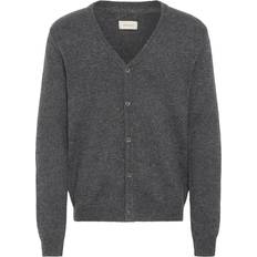 Herre - V-udskæring Trøjer Blend Cardigan Bhbranko - Mørkegrå