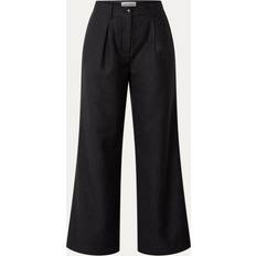Veckad Byxa Nathaliasw Pinstripe - Black