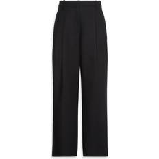 Calvin Klein Dam Byxor Calvin Klein Wide Leg Chino Trousers - Black