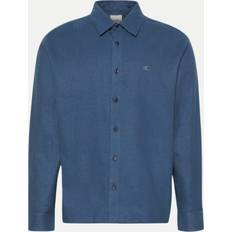Calvin Klein Grey Shirts Calvin Klein Flannel Relaxed Button-Down Shirt - Melange