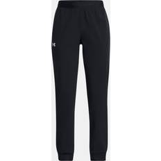 Sweatshirt pants Trousers Under Armour Girl's Rival Woven Joggers - Black/White (1384207-001)