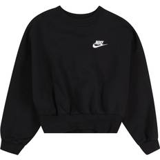 Nike Girls' Club Crop Crew Sweatshirt - Black