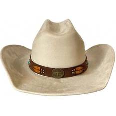Stripes Hats Shein Solid-Color Striped Wide-Brimmed Western Cowboy Hat