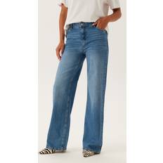 Pieces W29 Jeans Pieces Pcsilke Mw Wide Jeans Mellanblå