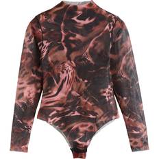 Pink Bodystockings NEXT Shirtbody - Lys Pink/Rød/Sort