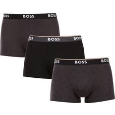 Wool Men's Underwear BOSS Cotton Blend Trunks Pack 3 Pack - Grey