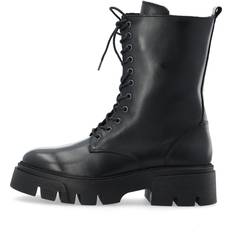 Snørestøvler Bianco Biamia Lace Up Boot Smooth Leather Støvler - Sort