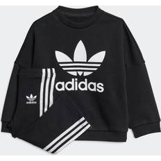 Sort Tracksuits adidas Joggingdragt Loose Crew Set - Black