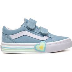 Vans Velcrobånd Sneakers Vans Sneakers Old Skool Hook And Loopheart - Blå/Hvid