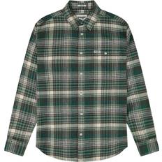 Wrangler Shirts Wrangler Regular Brushed Check Long Sleeve Shirt - Green