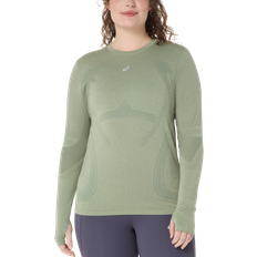 Grå - Polyamid T-shirts Asics Langærmet T-shirt Seamless LS Top - Grøn