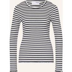 Selected SLFAnna LS Crew Neck Tee Stripes - Dark Sapphire/Snow White