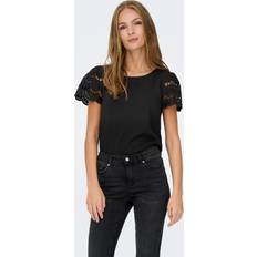 Dame - Ventilerende Bluser Only JDY Bluse JDYHannah Top - Sort
