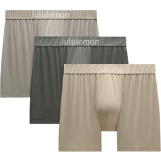 Lululemon Soft Stretchy Boxers 5" 3-pack - Palm Deco/Warm Ash Grey/Sheer Oak