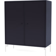 Montana Furniture Cover with White Legs Black Storage Cabinet 69.6x69.6cm