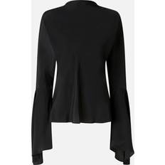XXS Bluser Pinko Bluse Bratz V-hals Flæseærme Skjorte - Sort