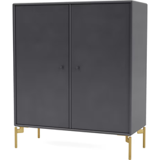 Mässing Förvaringsskåp Montana Furniture Cover with Brass Legs Charcoal Storage Cabinet 69.6x69.6cm