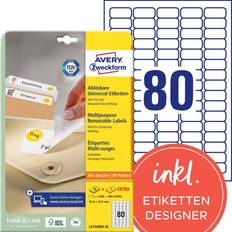 Avery Mini Multipurpose Labels White 2000pcs 3.6x1.7cm
