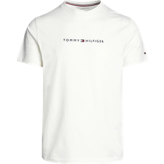Tommy Hilfiger Bomull T-shirts Tommy Hilfiger Flag Logo Crew Neck T-shirt - Snow White