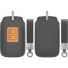 Key Cases Kwmobile Key Cover For Renault 4 Button Keyless Go Faux Leather - Grey/Brown