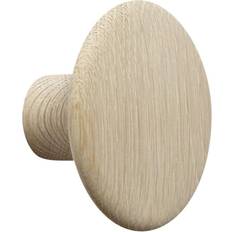 Natural - Oaks Hallway Furniture & Accessories Muuto Dots Oak Coat Hook 9cm